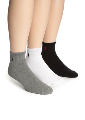 Polo Ralph Lauren Men's Big & Tall 3-Pack Athletic Crew Socks, L (13-16)