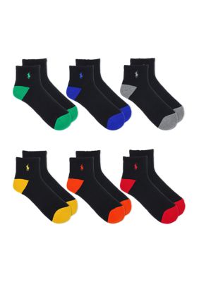 Polo Ralph Lauren Men's Quarter Socks - 6 Pack