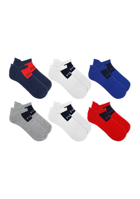 Polo Ralph Lauren 6-Pack of Multicolored No Show