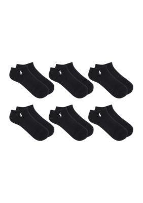 Polo Ralph Lauren Men's Low Cut Ribbed Socks - 6 Pack