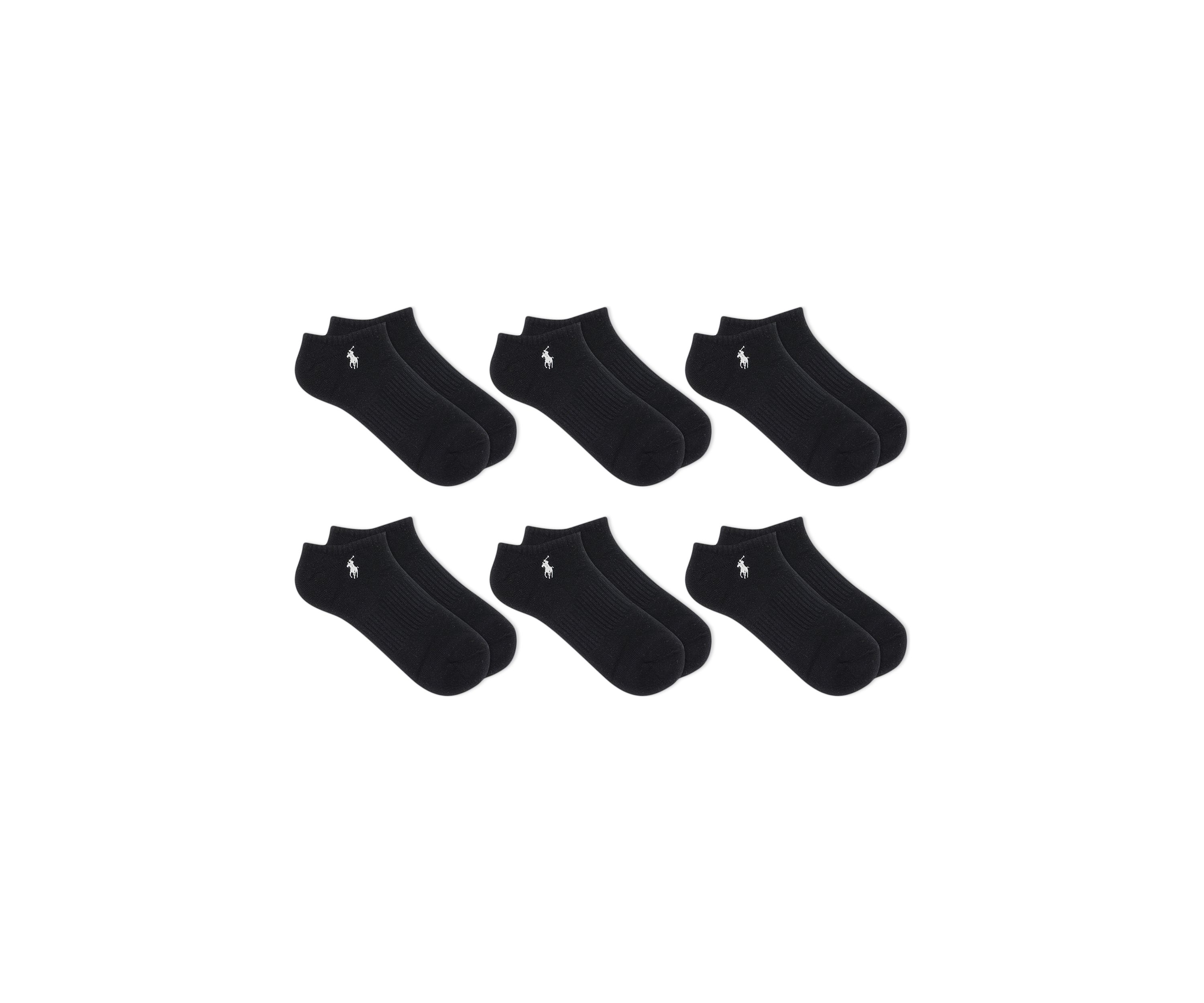 Low Cut Ribbed Socks - 6 Pack