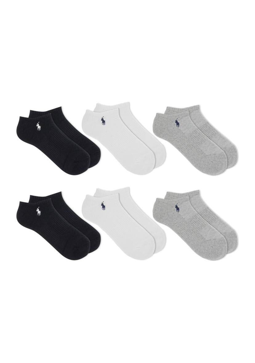 Low Cut Ribbed Socks - 6 Pack