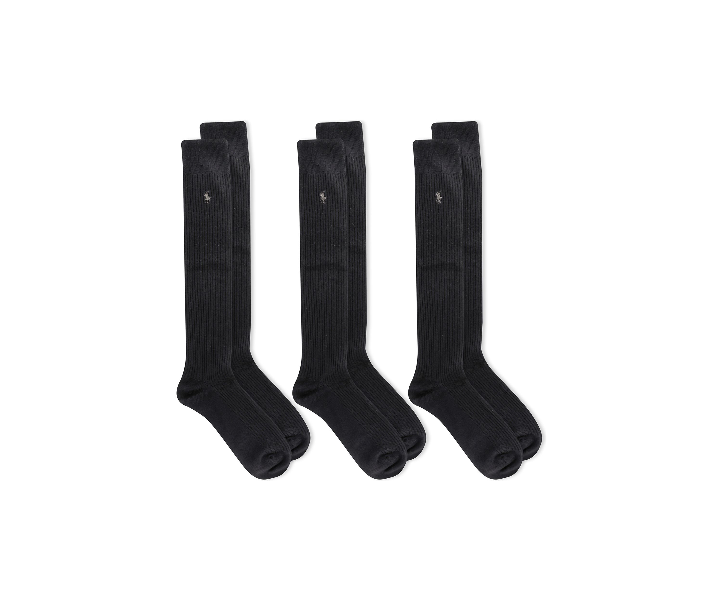 Microfiber Ribbed Over the Calf Socks – 3 Pack