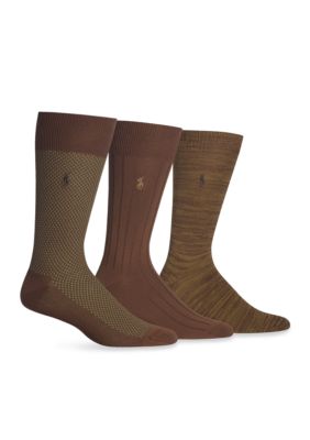 Polo Ralph Lauren Men's Supersoft Birdseye Trouser Socks - 3 Pack