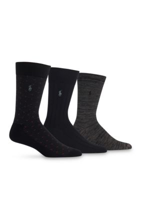 Supersoft Diamond Dot Neat Trouser Socks - 3 Pack