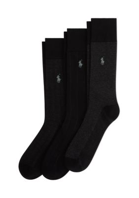 Polo Ralph Lauren Men's Classic Embroidered Cotton Socks - 3 Pack