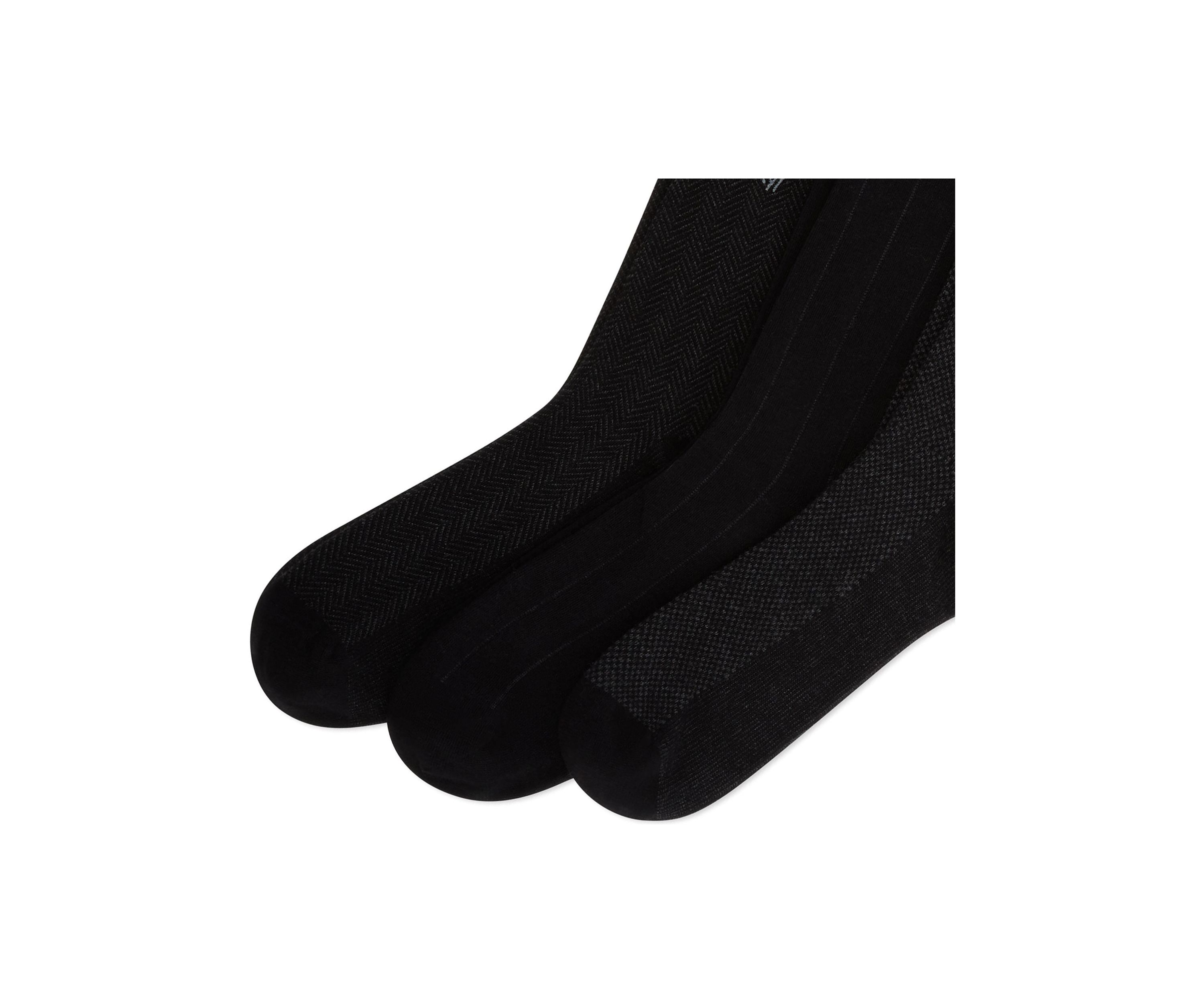 Classic Embroidered Cotton Socks - 3 Pack