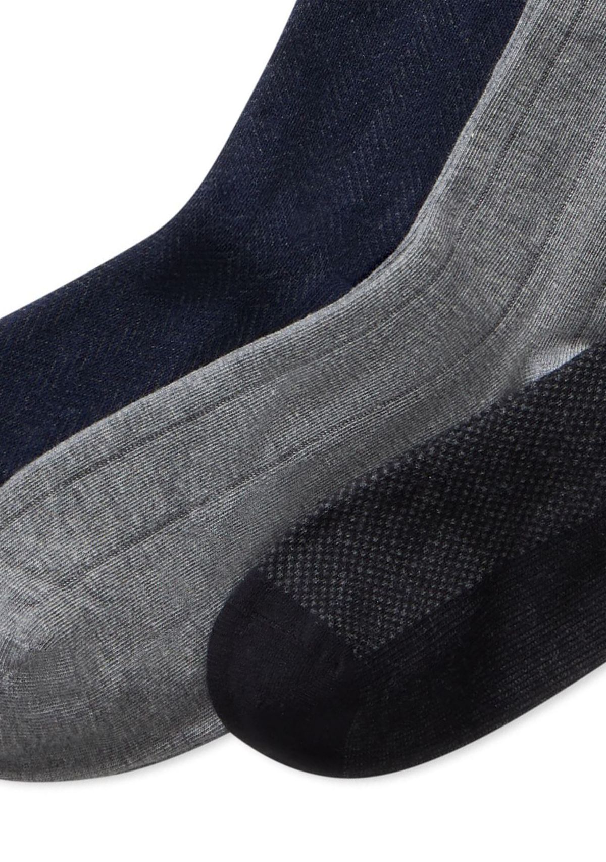 Classic Embroidered Cotton Socks - 3 Pack