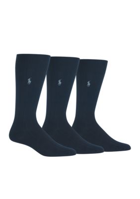 Vince Camuto Wide Rib Men's Crew Socks - 3 Pack - Free Shipping