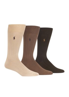 Polo Ralph Lauren Men's Set of 3 Supersoft Rib Socks