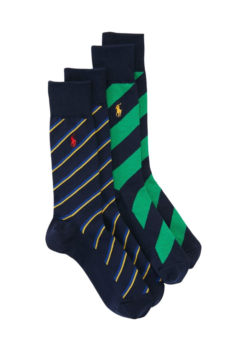Fashion Stripe Slack Socks - 2-Pack