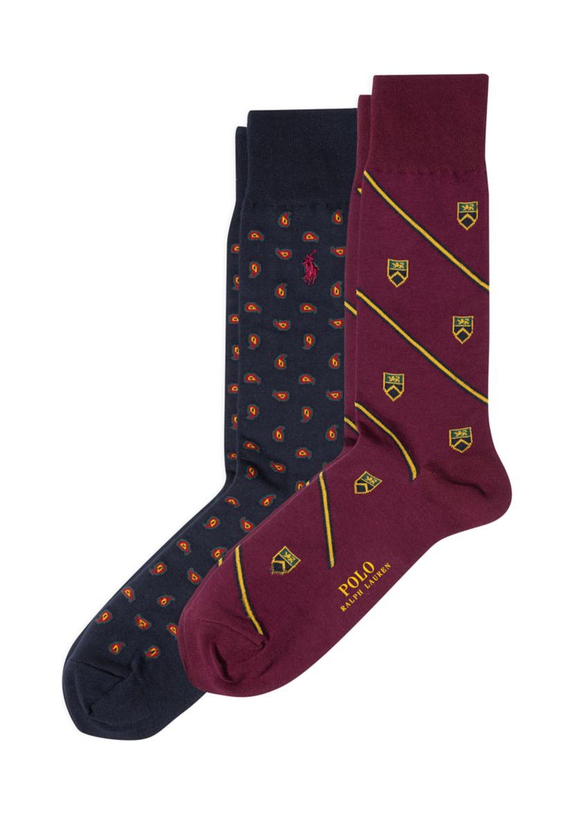 Set of Printed Cotton Crew Socks 
