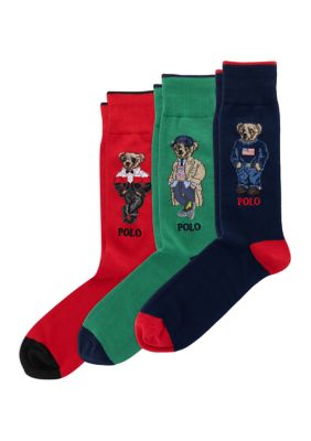 Polo Ralph Lauren Men's Seasonal Bears Slack 3-Pack Giftbox, 10 - 13