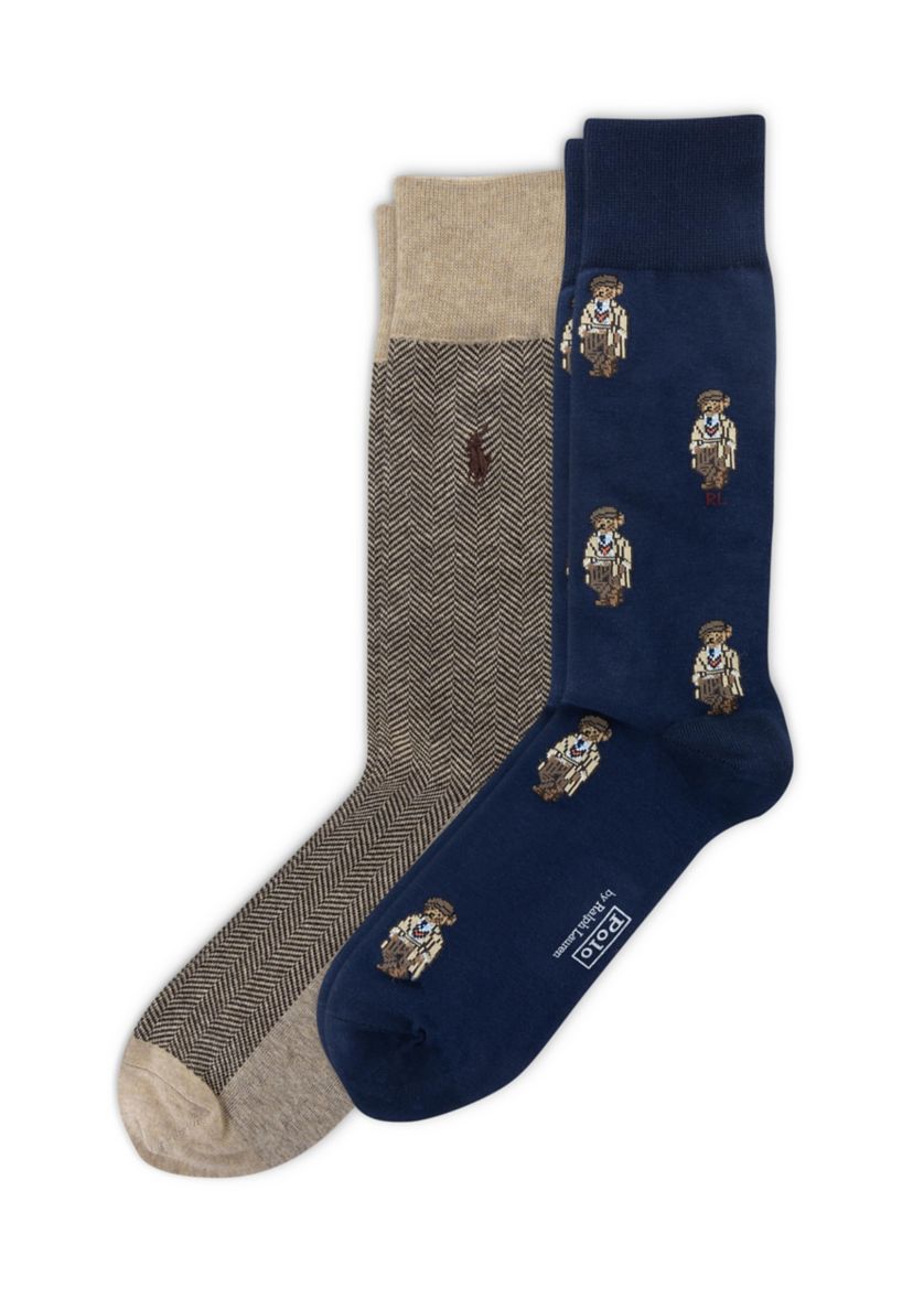 Mini Head of Charles and Bear Socks - 2-Pack 