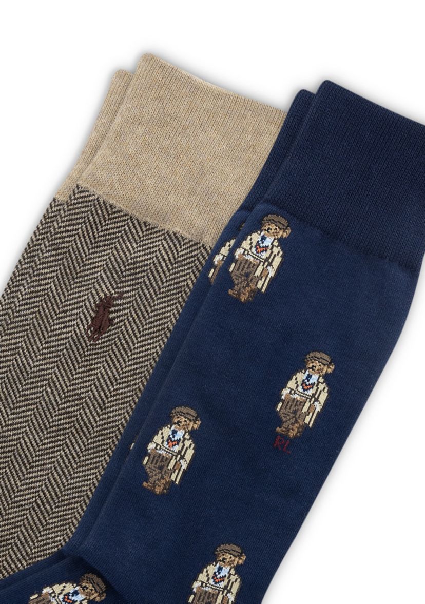 Mini Head of Charles and Bear Socks - 2-Pack 