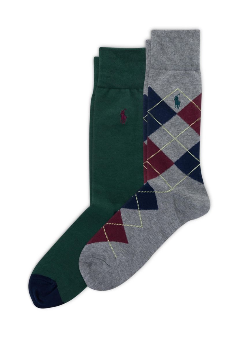 Argyle Slack Socks - 2 Pack