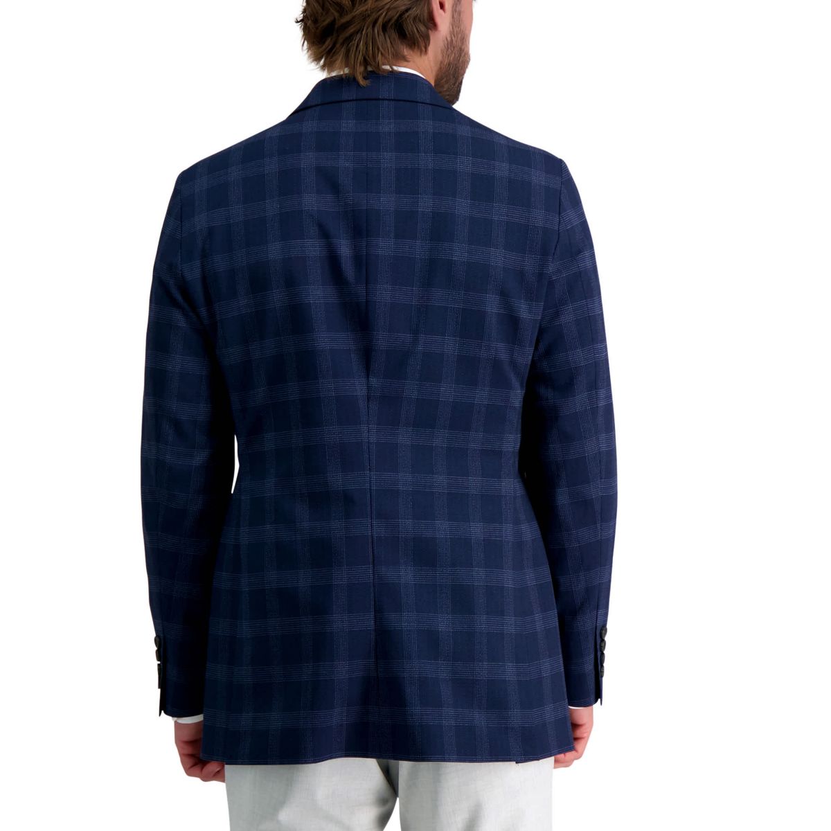 Tailored Fit Large Check Windowpane Blazer