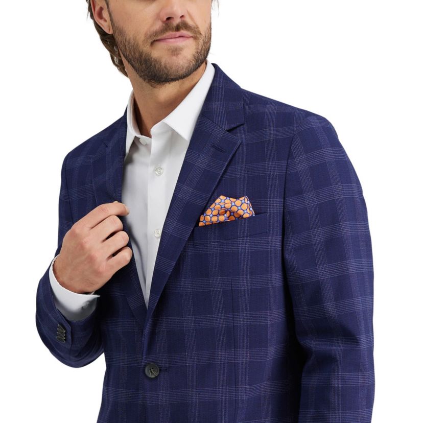 Tailored Fit Large Check Windowpane Blazer
