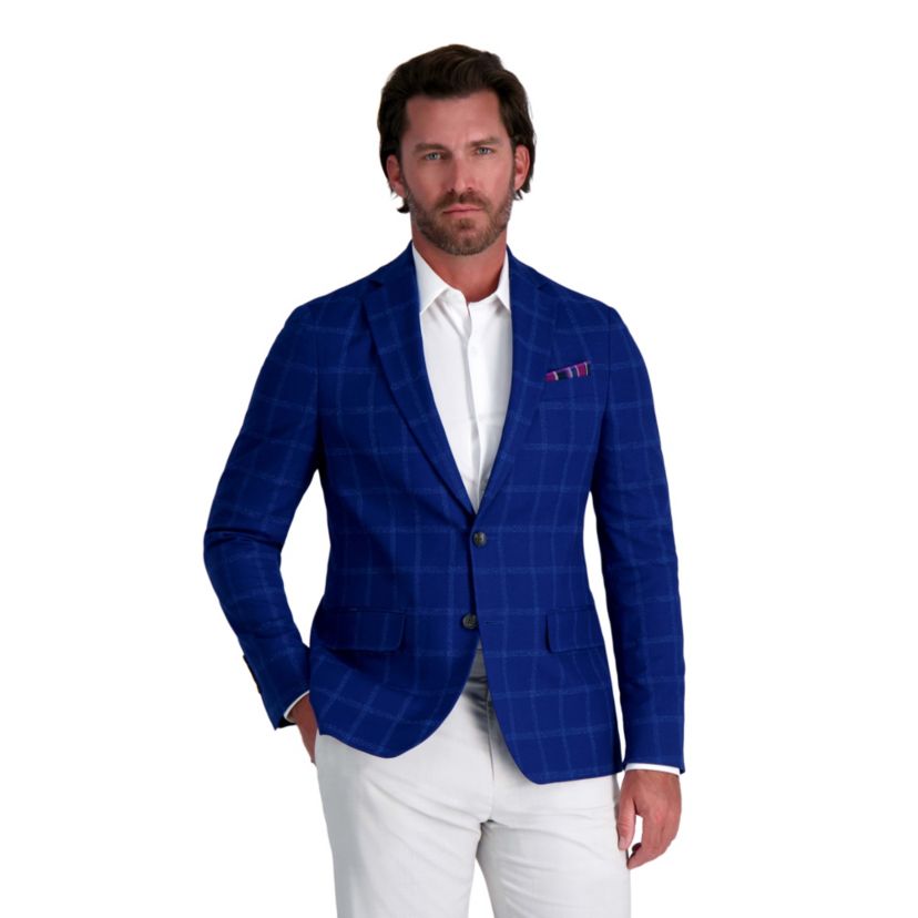 J.M. Haggar��� Slub Windowpane Slim Fit Sport Coat