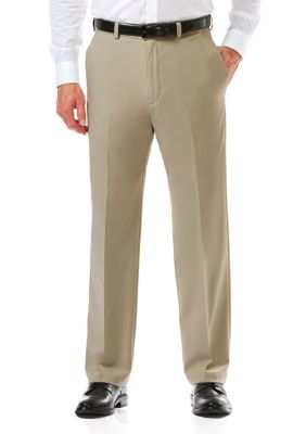 Haggar Men's Cool 18 Pro Classic Fit Flat Front Hidden Expandable Waistband Pants, 32 x 30