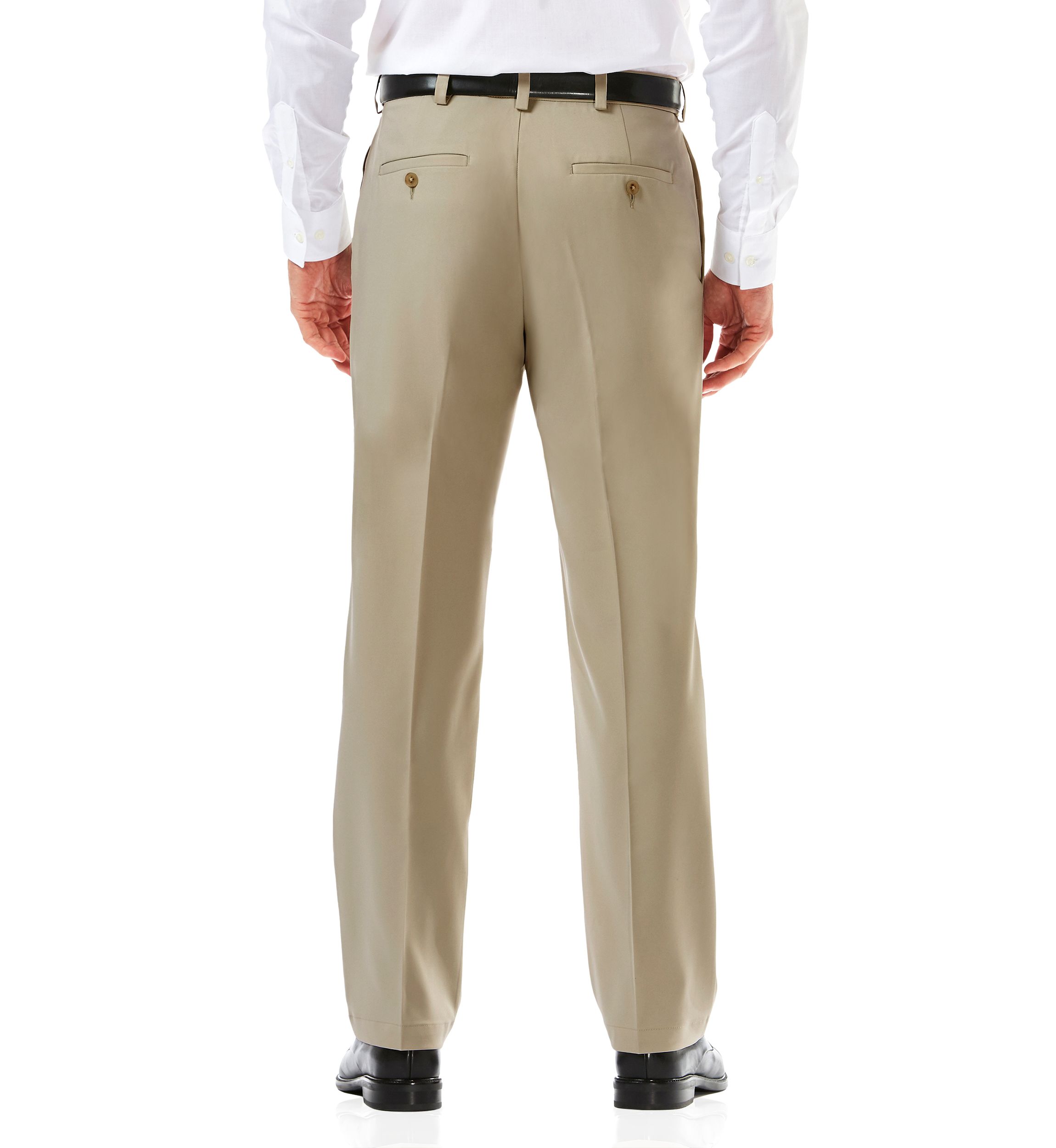 Cool 18 Pro Classic Fit Flat Front Hidden Expandable Waistband Pants