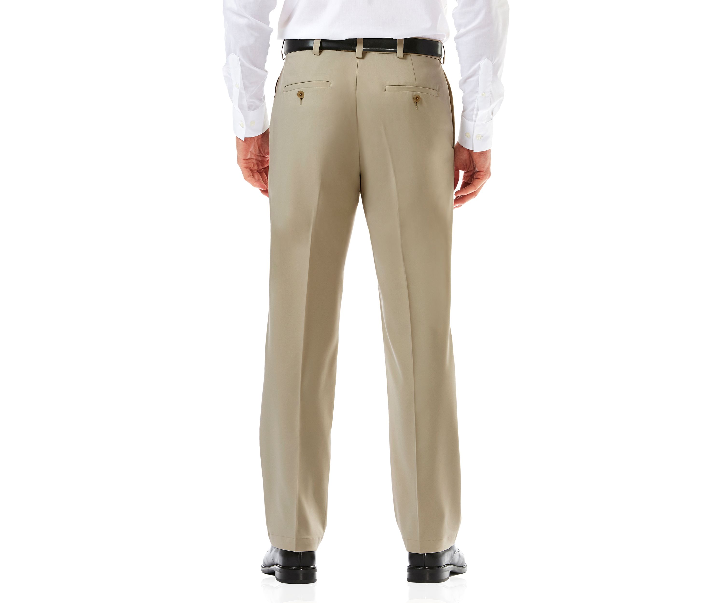 Cool 18 Pro Classic Fit Flat Front Hidden Expandable Waistband Pants