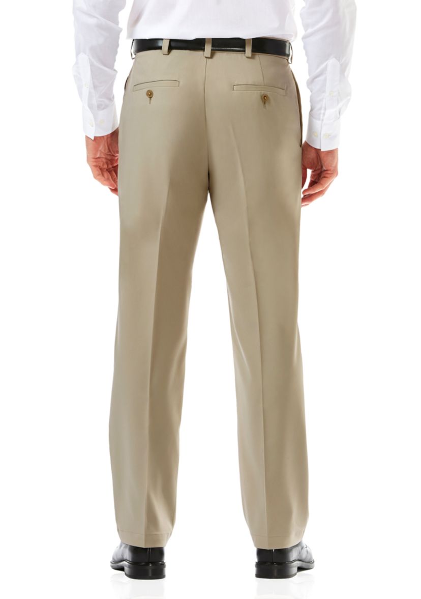 Cool 18 Pro Classic Fit Flat Front Hidden Expandable Waistband Pants