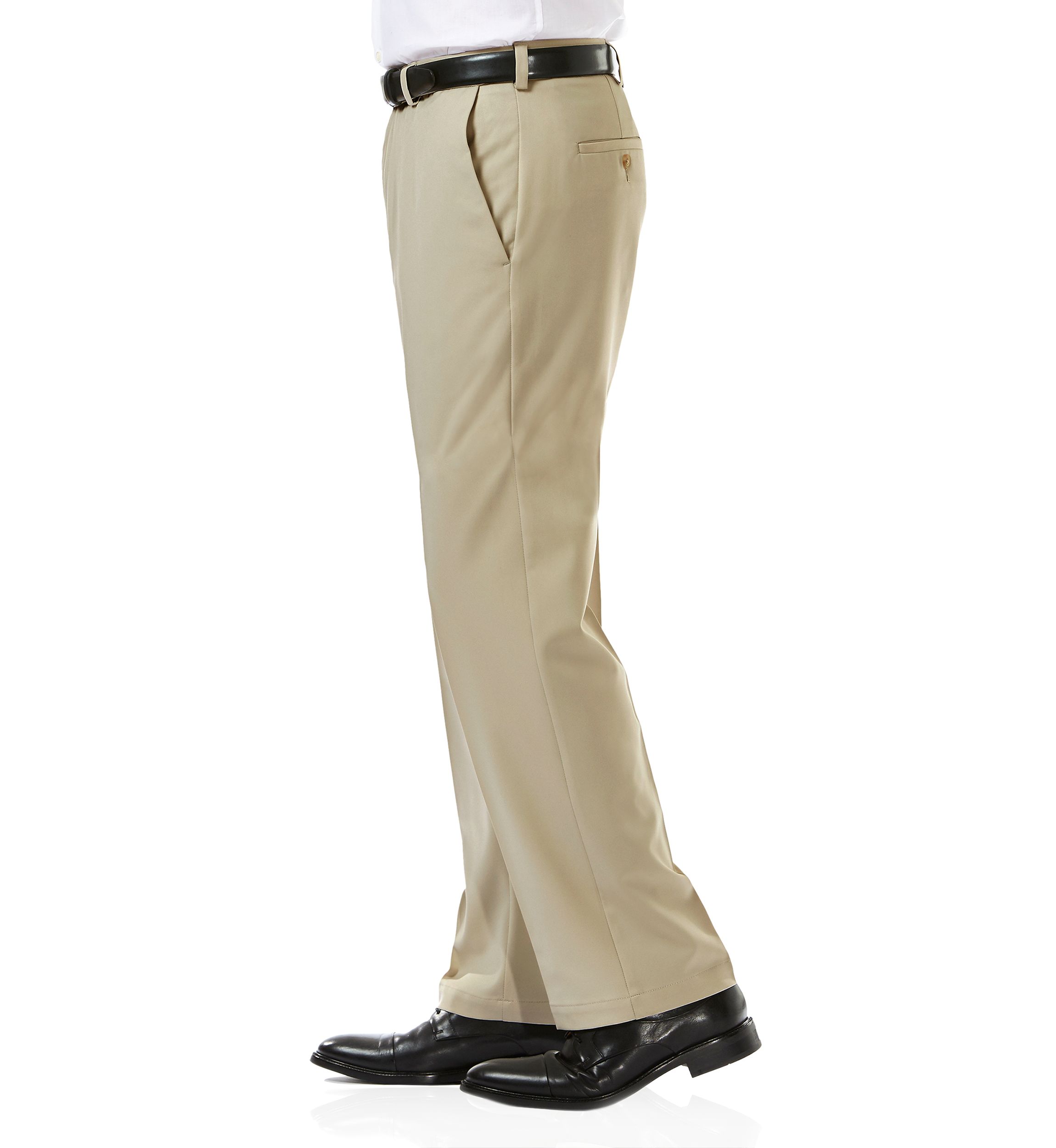 Cool 18 Pro Classic Fit Flat Front Hidden Expandable Waistband Pants