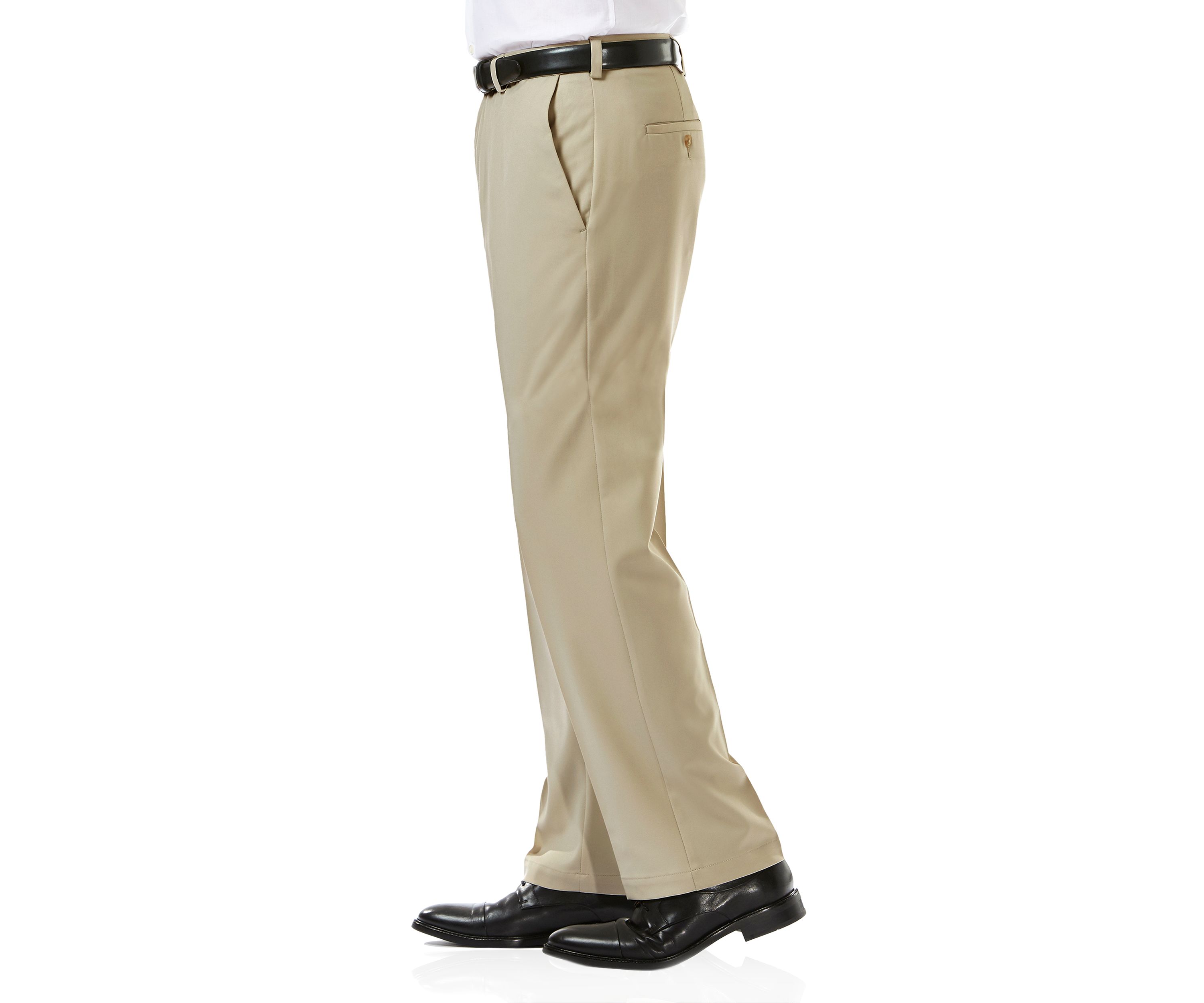 Cool 18 Pro Classic Fit Flat Front Hidden Expandable Waistband Pants