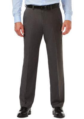 Haggar Men's Cool 18 Pro Classic Fit Flat Front Hidden Expandable Waistband Pants, 38 x 34
