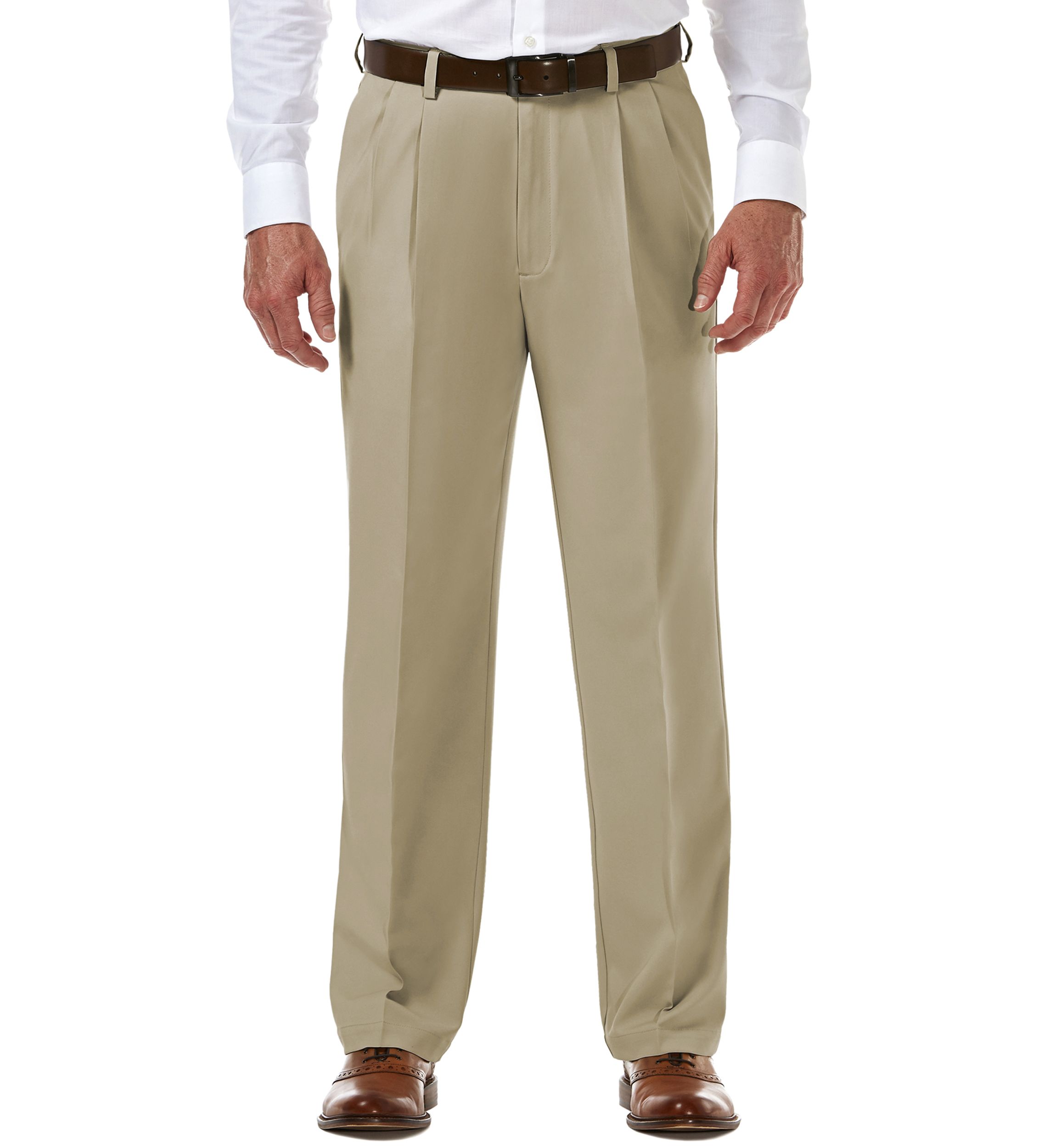 Cool 18 Pro Classic Fit Pleat Hidden Expandable Waistband Pants