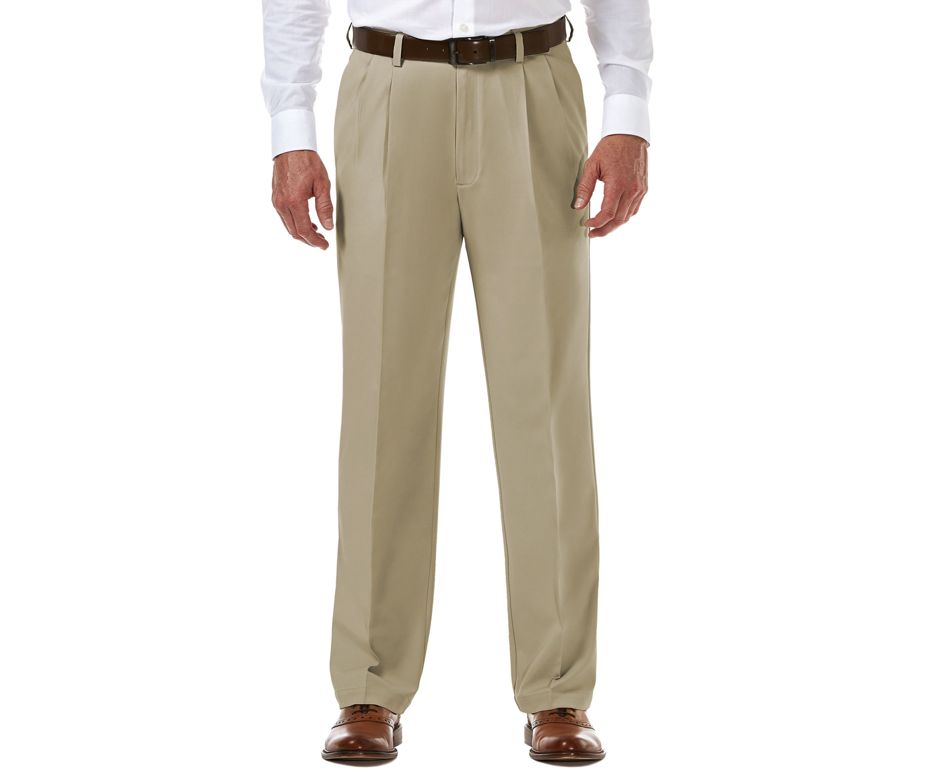 Cool 18 Pro Classic Fit Pleat Hidden Expandable Waistband Pants