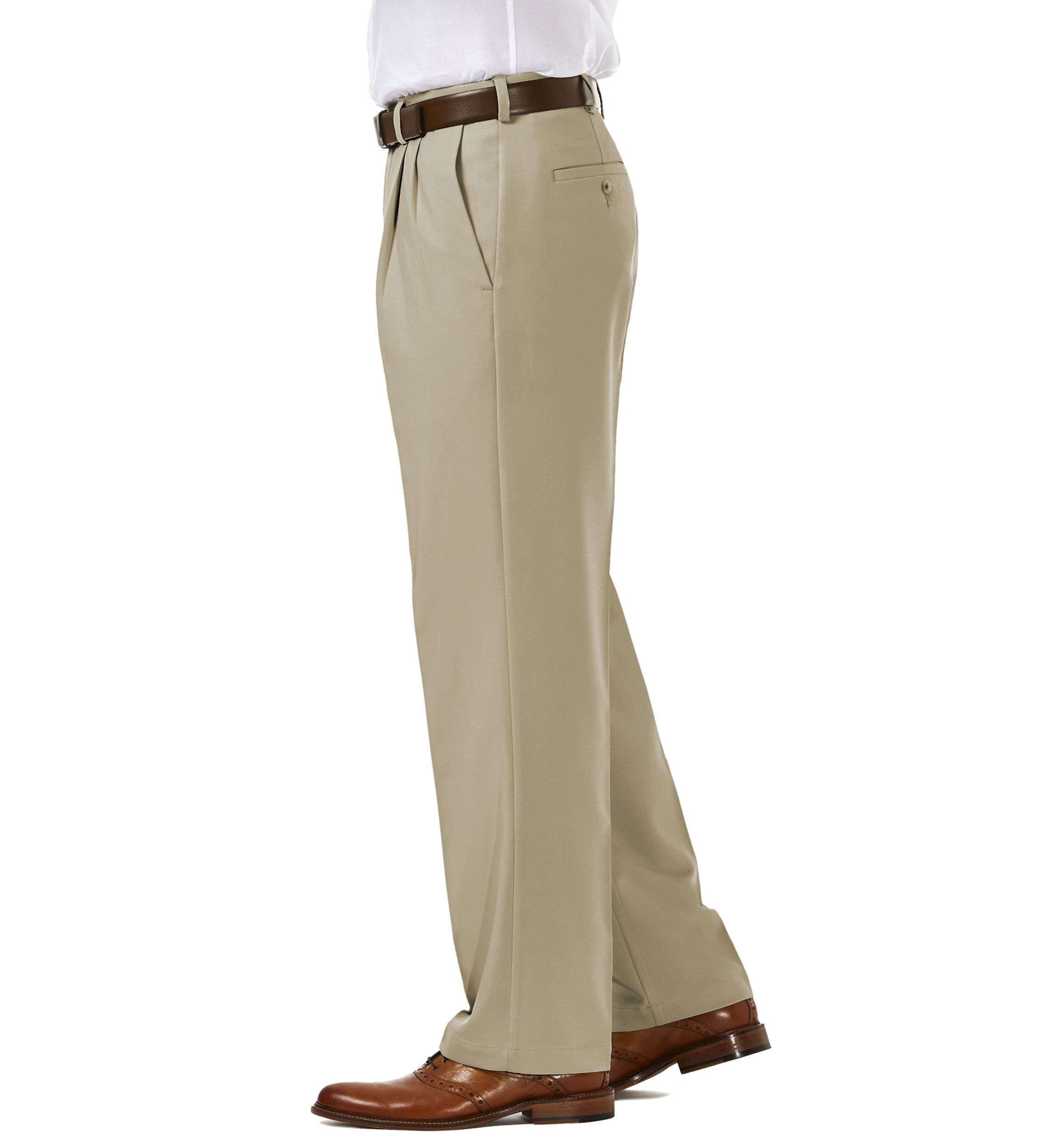 Cool 18 Pro Classic Fit Pleat Hidden Expandable Waistband Pants