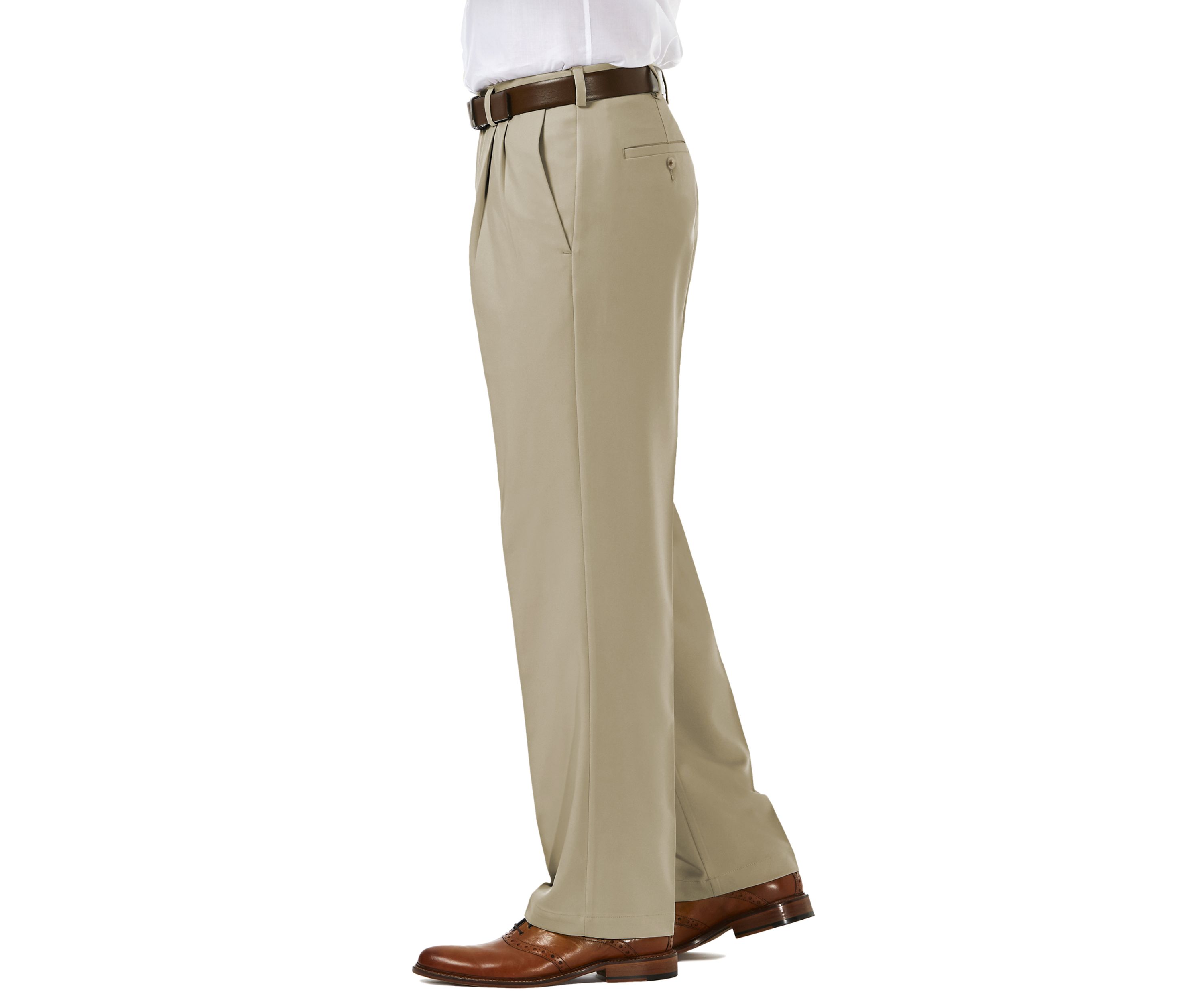 Cool 18 Pro Classic Fit Pleat Hidden Expandable Waistband Pants