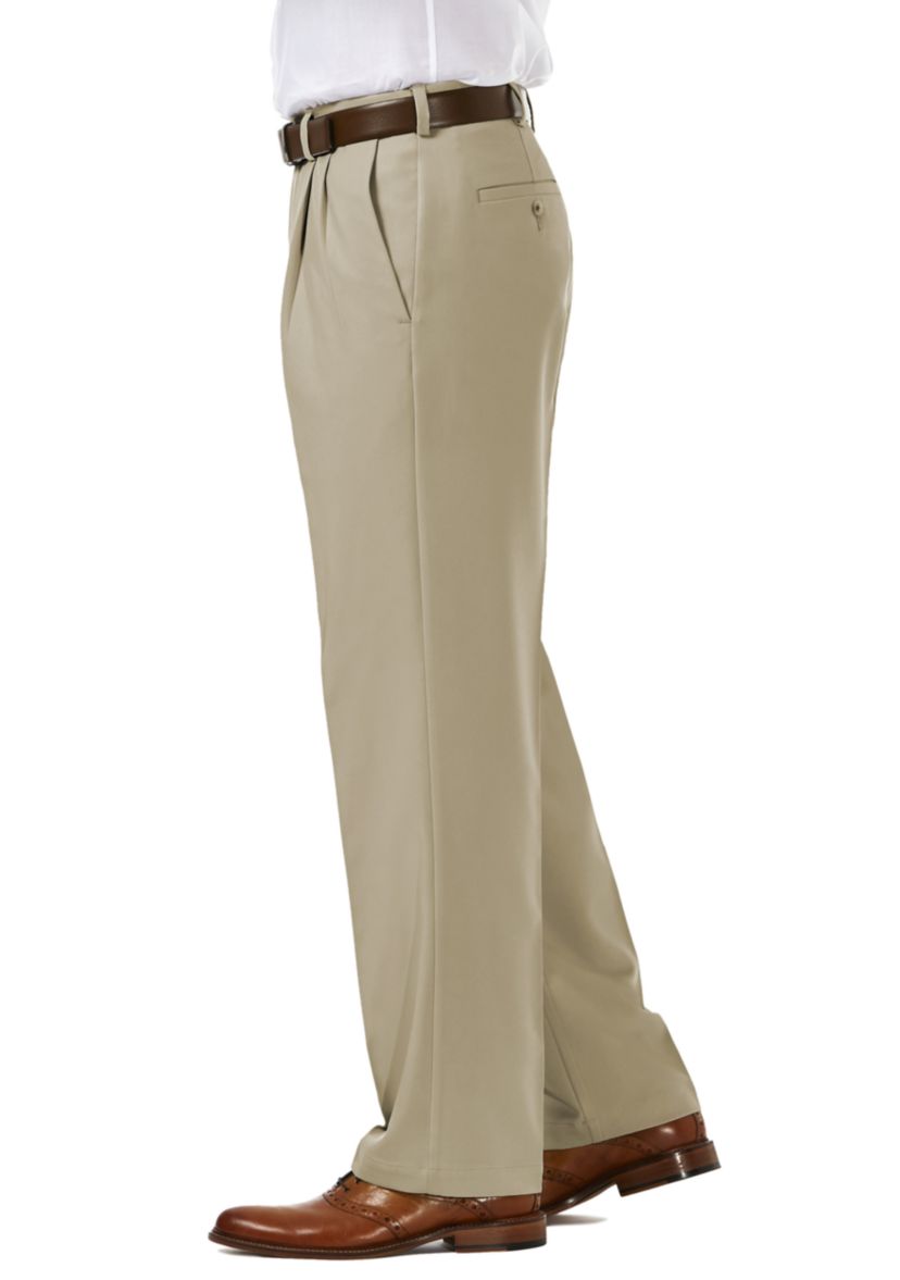 Cool 18 Pro Classic Fit Pleat Hidden Expandable Waistband Pants