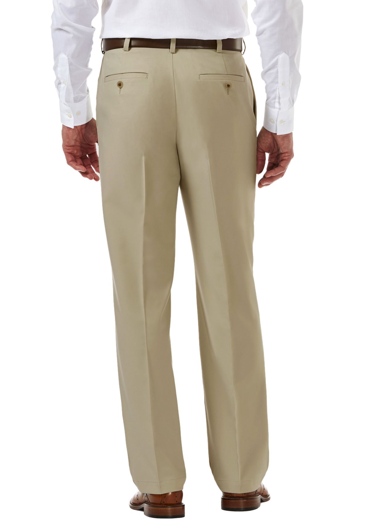 Cool 18 Pro Classic Fit Pleat Hidden Expandable Waistband Pants