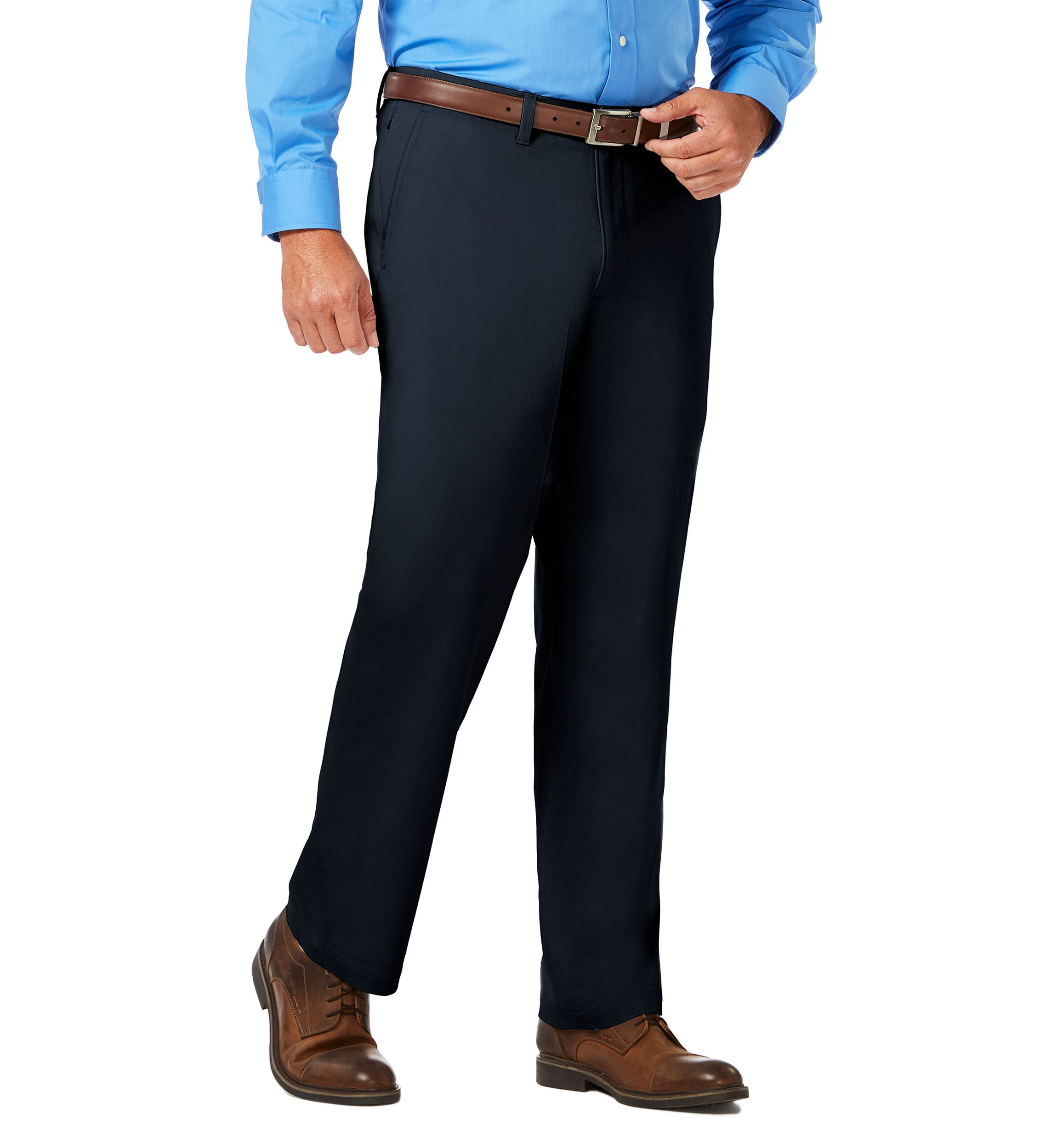Luxury Comfort Chino Classic Fit Flat Front Casual Pants