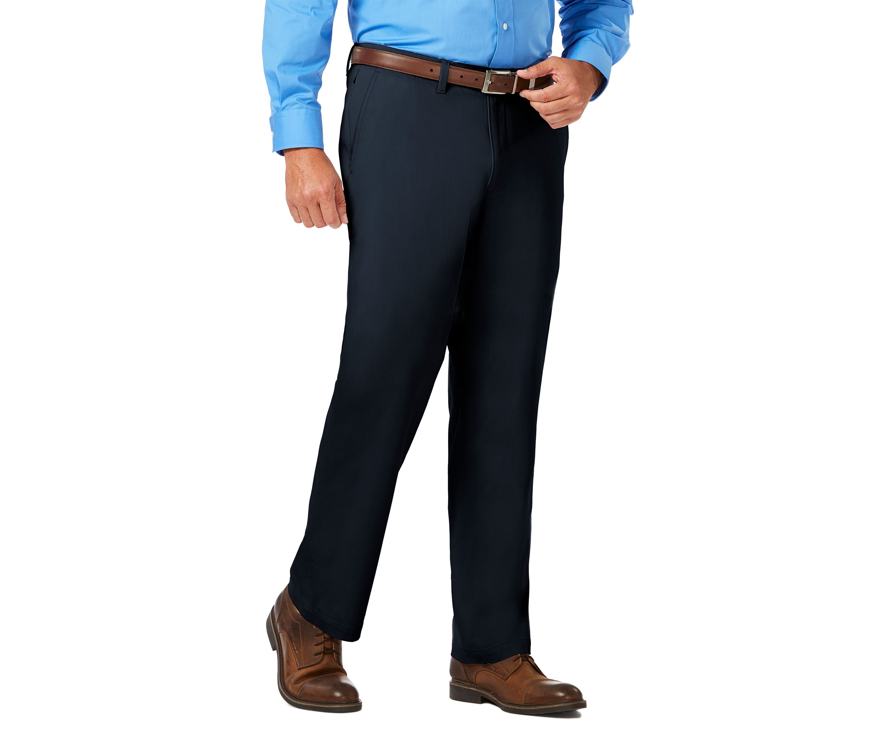 Luxury Comfort Chino Classic Fit Flat Front Casual Pants