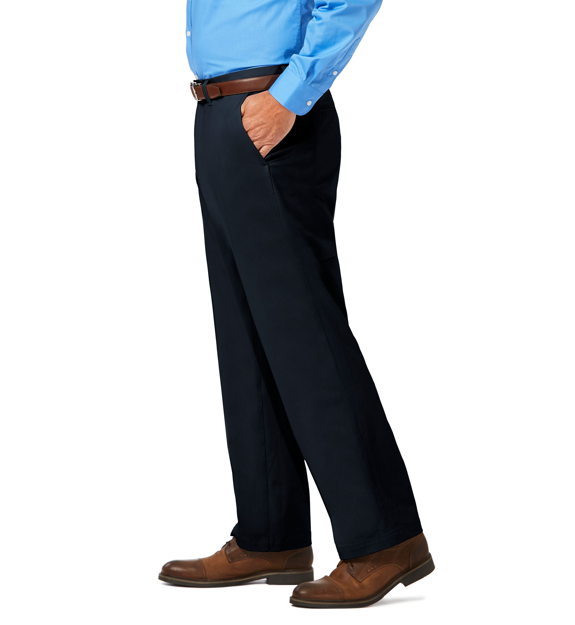 Luxury Comfort Chino Classic Fit Flat Front Casual Pants