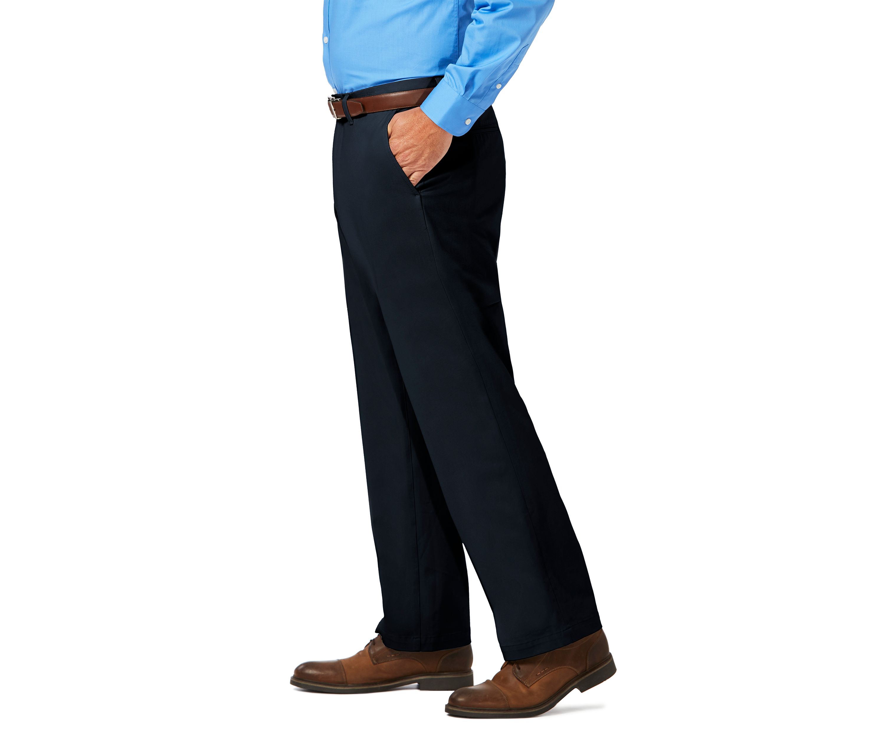 Luxury Comfort Chino Classic Fit Flat Front Casual Pants