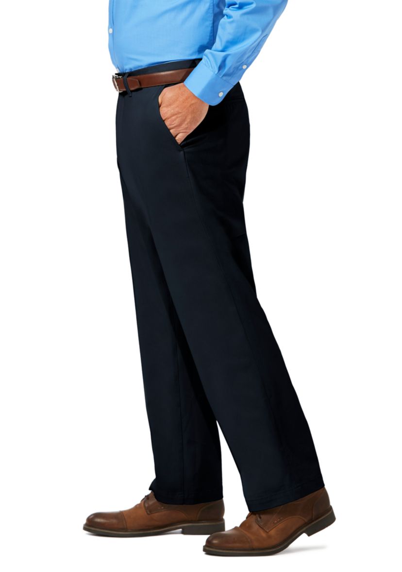 Luxury Comfort Chino Classic Fit Flat Front Casual Pants