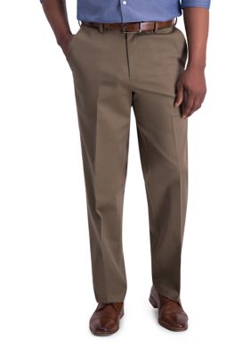 Men's Haggar Premium No-Iron Khaki Stretch Classic-Fit Flat-Front Pants
