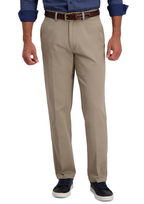 Haggar® Men's Motion Khaki Classic Fit Flat Front Casual Pants | belk
