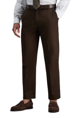 Haggar Men's Premium Noï¿½ï¿½Iron Khaki Classic Fit Wrinkle-Free Cotton Pant, 34 x 30