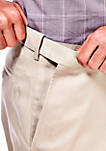 Premium Stretch No Iron Khaki Straight Fit Flat Front Pants