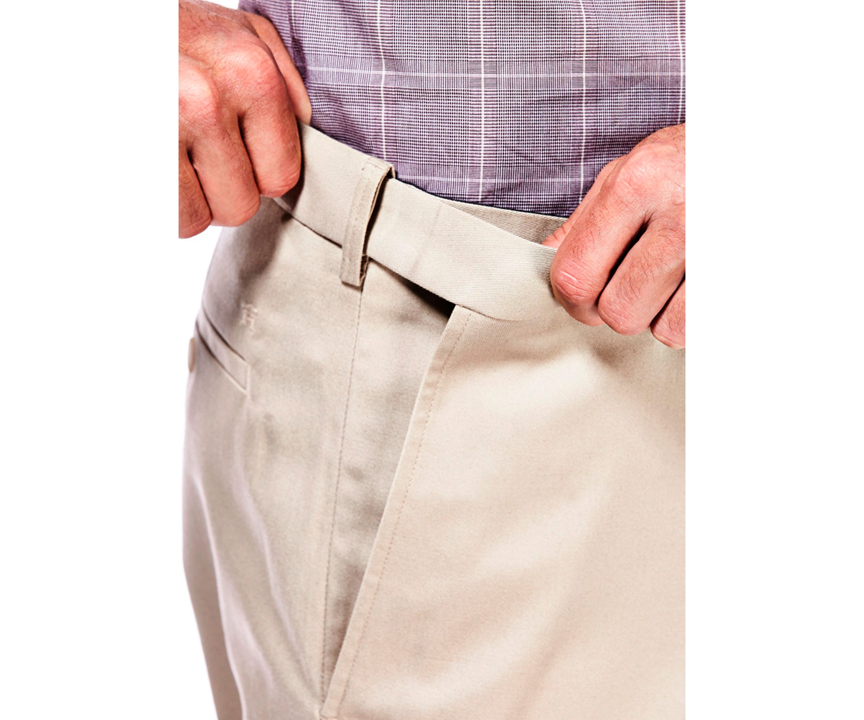 Premium Stretch No Iron Khaki Straight Fit Flat Front Pants