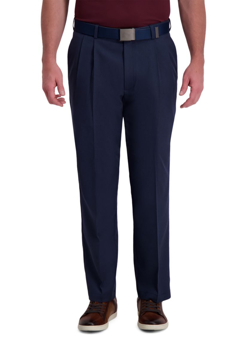 Mens Cool Right Performance Flex Straight Classic Fit Pleat Pants