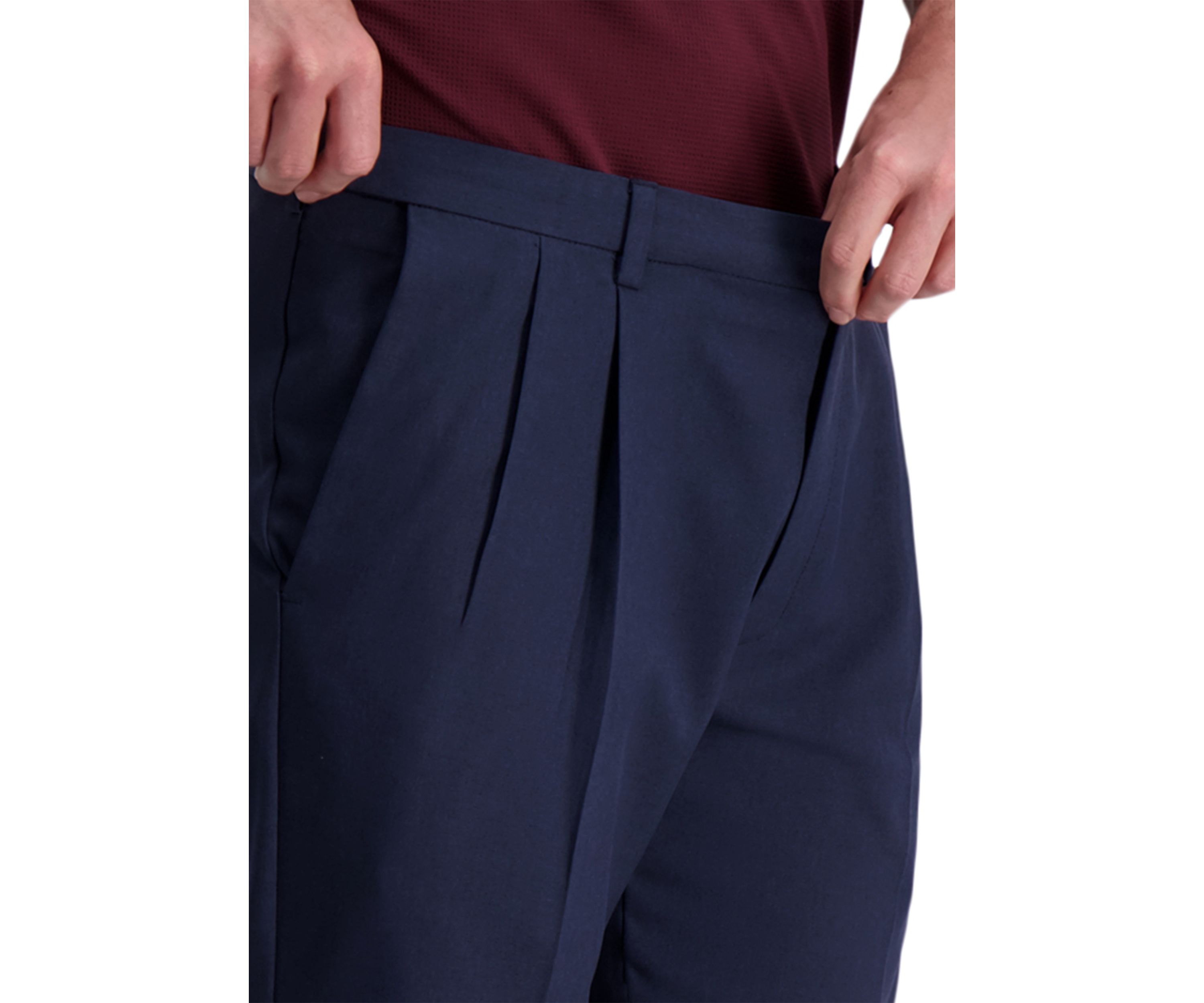Mens Cool Right Performance Flex Straight Classic Fit Pleat Pants