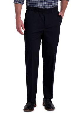 Iron Free Premium Khaki Full Elastic Classic Fit Flat Front Pants
