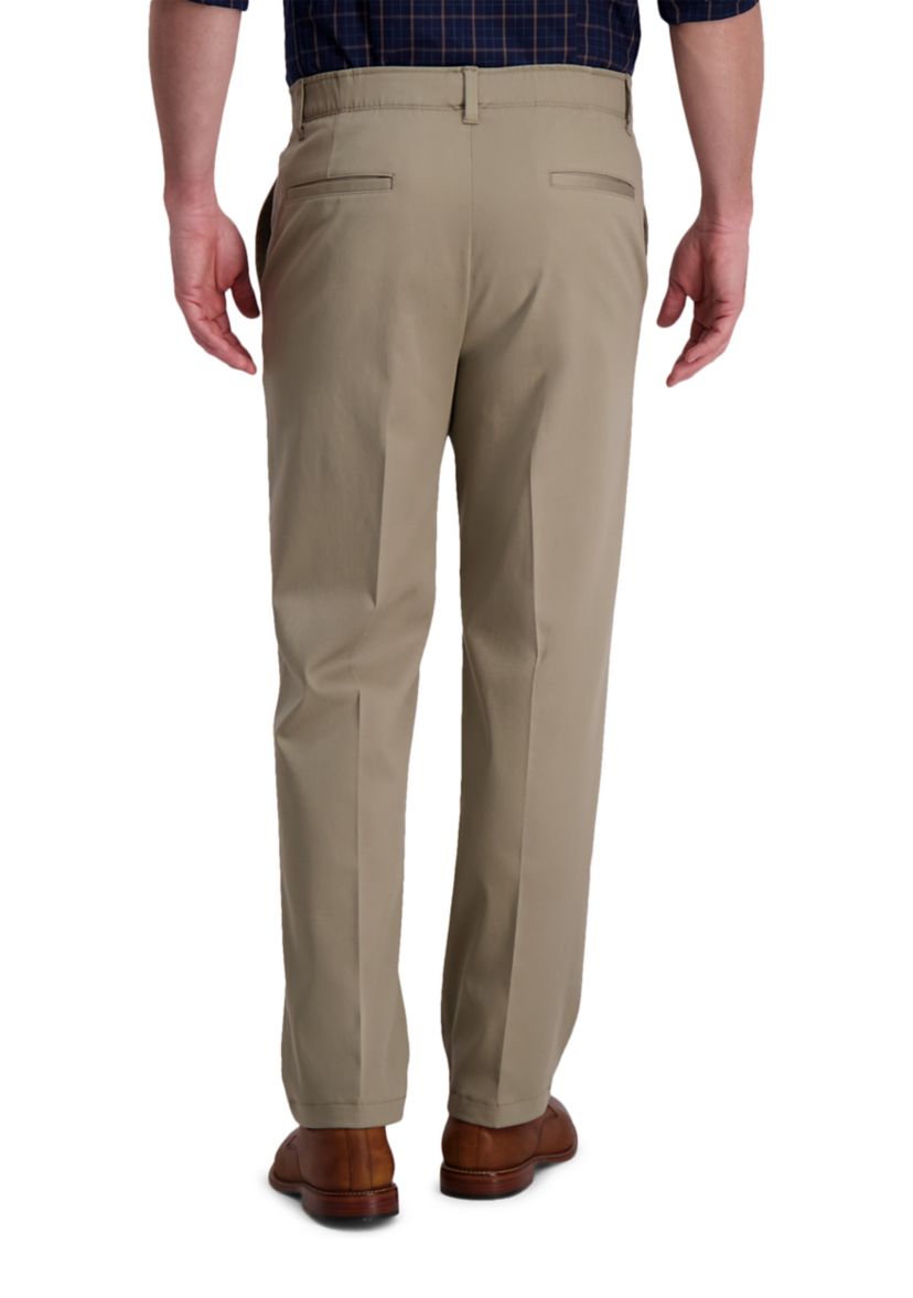 Iron Free Premium Khaki Full Elastic Classic Fit Flat Front Pants
